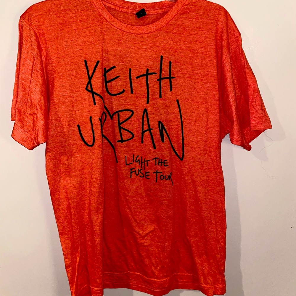 Keith Urban Light the Fuse Tour Tee T-Shirt Orange